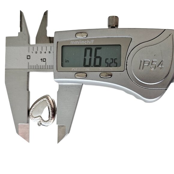 Sterling Silver Heart Locket Pendant L73 - Picture 7 of 9